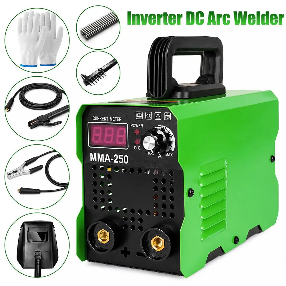 【BackToSchool】110V Portable Lightweight DC Inverter Stick Welder, Complete Digital Welding Kit with LCD Display, Auto Current Matching, Beginner-Friendly Arc Welding Equipment, Complete Welding Kit, Dc Inverter Welder