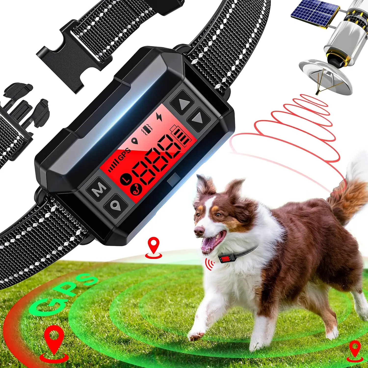 【NewYear2026】GPS Smart Dog Fence Collar: Waterproof, Wireless, 33-999 Yd Range, Rechargeable & Adjustable Alerts, Outdoor, Automatic