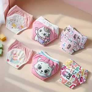 6pcs Soft Waterproof Training Pants for Boys and Girls, Cute Breathable Designs, Leakproof Potty Training Reusable Underwear