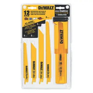 DeWalt  Bi-Metal Reciprocating Saw Blade Set With Telescoping Case