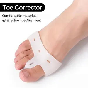 2pairs toe sleeves, foot corrector, pedicure tool, relieve bunions, comfortable fit, ideal choice for daily care, unisex