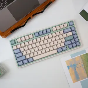 Minilo75Pro Bluebell/Eucalyptus/Retro Mechanical Keyboard Kailh Prestige Silent/Voice Switch Bluetooth 2.4g Wired Hot-swap RGB Mac Os