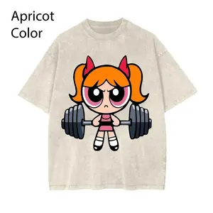 Retro #Powerpuff Strong Girl Gym Unisex T-Shirt, Y2K #Powerpuf Fitness, Workout Shirt, Trending 2025, Weightlifters, Bodybuilding Shirt, Pump Cover Gym Tee for Men Women, Youth & Adult