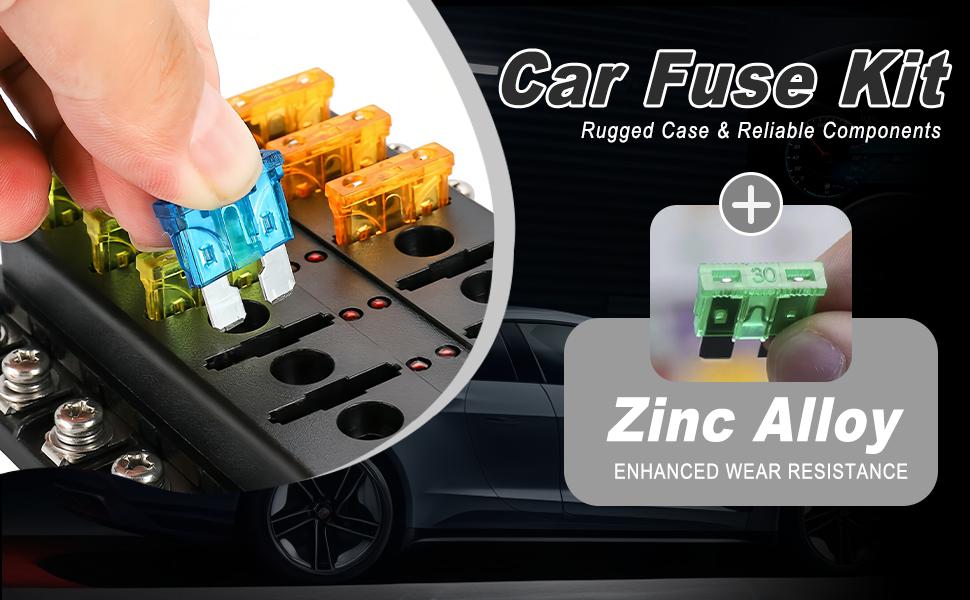 300PCS Car Fuses Assortment Kit, Mixed Vehicle Blade Fuses - Standard & Mini & Low Profile Mini Fuse (2A 3A 5A 7.5A 10A 15A 20A 25A 30A 35A 40A), Replacement Accessories for RV, Truck, Auto