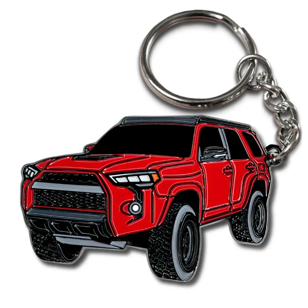 4Runner Keychain Accessories, Premium Key Fob Cover for 3rd 4th & 5th Gen Toyota Owners, For SUV Enthusiasts & Off Road Fans, Rugged Automotive Gift for Daily Carry