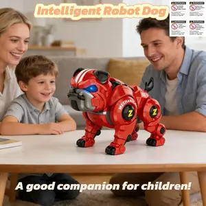 Remote Control Rechargeable Robot Dog Toy, Programmable Singing Dancing Touch Function, Stem Education Interactive Toy for Kids