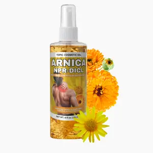 Aceite con Arnica + Calendula 8 oz  (236ML) 20% More - Arnica & Calendula Massage Oil, Dolores Agudos Musculares, Pain Relief, Moisturizing, No Additives or Artificial Ingredients Oil Body Care Cosmetic Comfort Moisturize Moisturizer