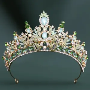 Butterfly Tiaras and Crowns Women Bride Headdress Wedding Crown Hair Jewelry for Princess Party Birthday Daidem Accessories