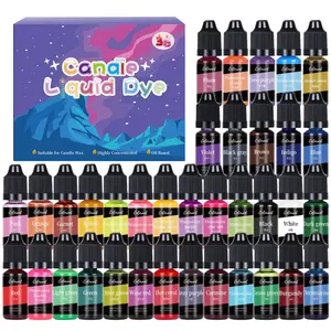 36 Candle Dyes, 0.34 Oz Per Bottle, Yellow Liquid Candle Food Coloring, Highly Concentrated, Ideal for Candle Making, Candle Colorants, Handmade Crafts
