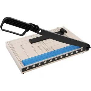 Paper Cutter A4 Cut Length, Easy to Use Lightweight Guillotine Style and Trimmer with 8 Sheet Capacity, Paper Cutter Slider Labels Photo Cardstock Crafts for Home or Small Business