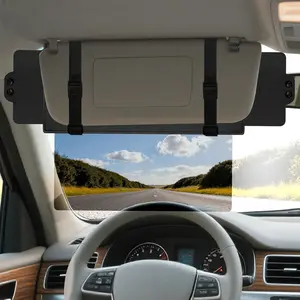 Sun Visor Extending Anti-glare Shield for Car (Polarized, UV400, PC Lens, 2 Side Sunshade), Car Visor Extender Sun Blocker, Visor Extender Attachment, Anti-Glare for Safe Driving, Windshield Sun Shade, Sunvisor Extender for Cars