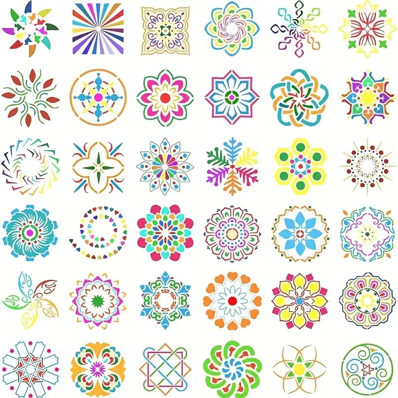 Reusable Rock & Wood Wall Painting Templates Set, 56/36pcs DIY Craft Stencils for Home Decor Projects, Durable Design for Easy Application