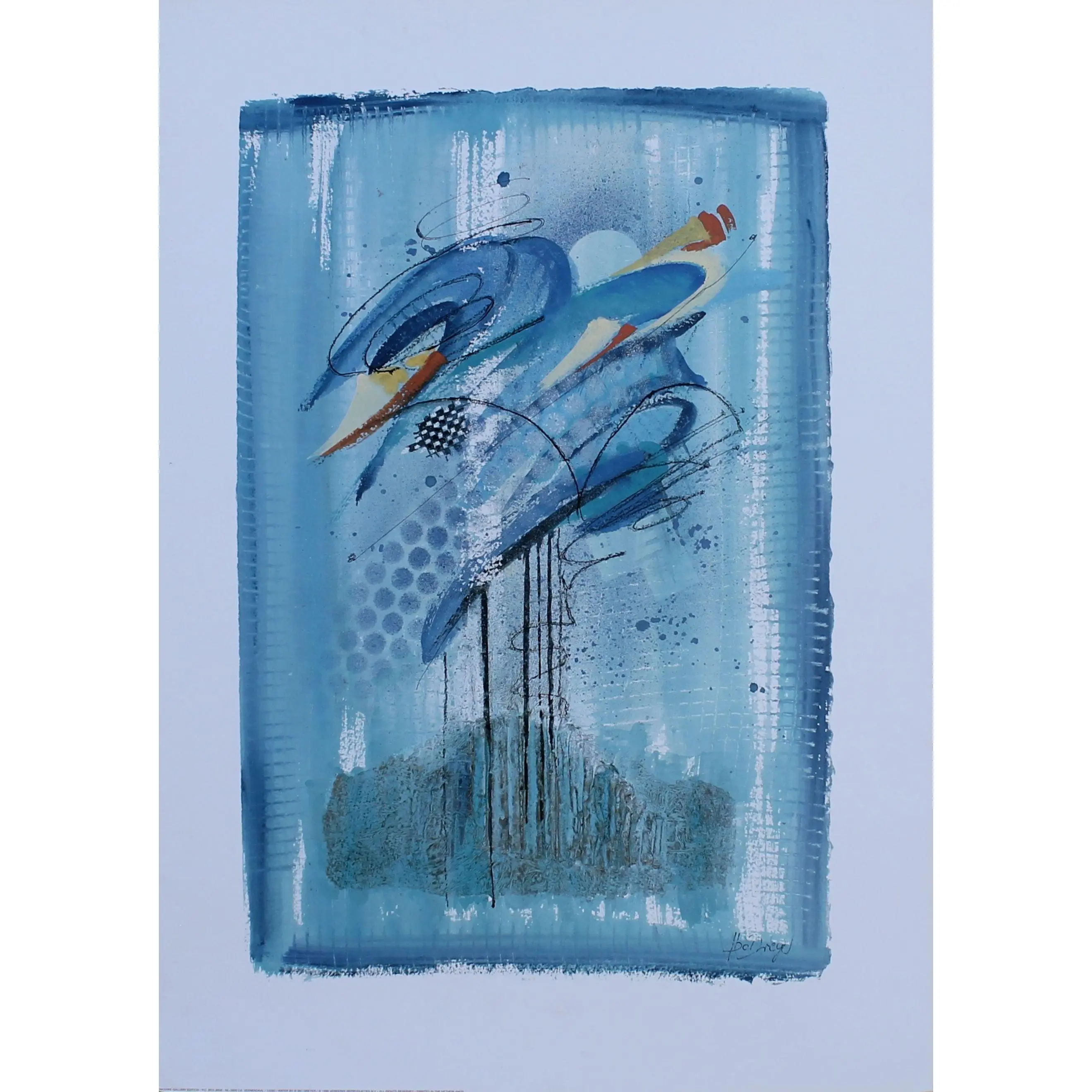 Artistic Wall Print - Ibo Dreyer "Water" Decoration, 19.5 in x 27.5 in Home Decor Poster