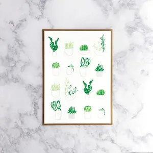 Succulents Blank Card