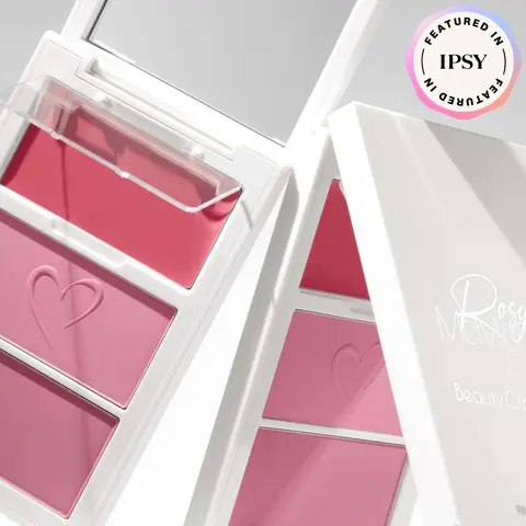 Beauty Creations ROSY MCMICHAEL Vol 2 Bubble Gum Pink Cream & Powder Blush - Buildable, Intensely Pigmented Cosmetics Product with Talc, Magnesium Stearate, Tocopheryl, Titanium Eyeshadow - Single Item for Adults, Makeup Tutorial Essential