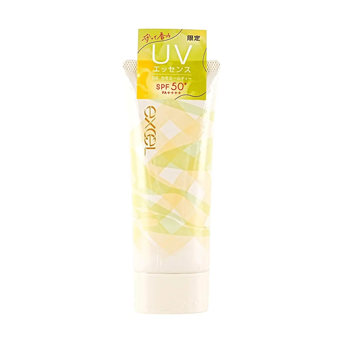 EXCEL Japan UV Cut Milk SPF50+ PA++++ Chamomile Tea Scent 60g -  Primer for Oily Skin, Pore Minimizing, Sunscreen Makeup Base