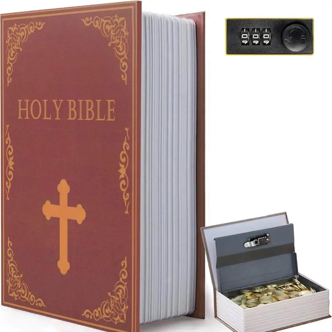 Fake Book Box - Small Safe Box with Combination Lock - Hidden Safe in Plain Sight - Diversion Safes - Secret Safes