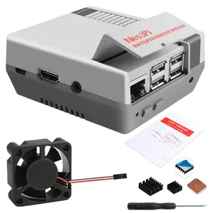 52Pi Case for Raspberry Pi 3B+, Pi Case with Fan, Retro Gaming Nes3Pi Case with Cooling Fan, Pi Heatsinks for Raspberry Pi 2B/3B/3B+