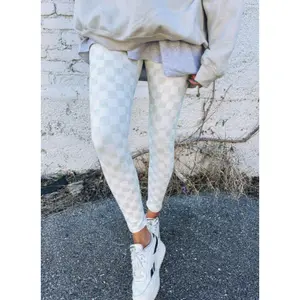 Grey Checkered Leggings