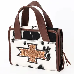 Travel Accessory Jewelry Bag Hairon Tooled Leather