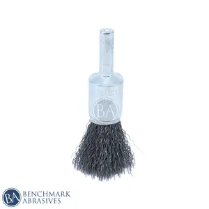 1/2" Crimped Wire End Brush - Carbon Steel Wire