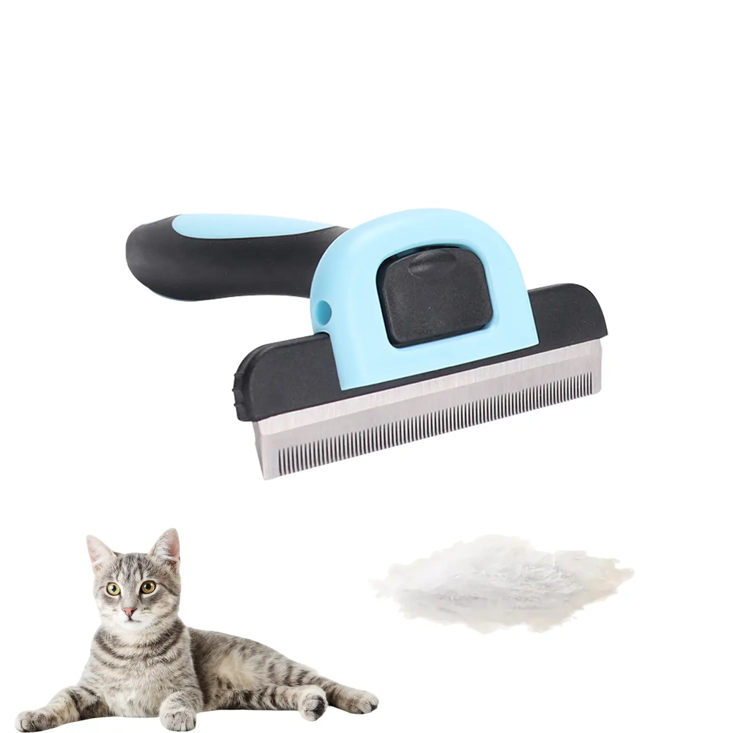 Pet Dematting Comb — Cat & Dog Knot Remover, Hair Thinning Tool, and Shedding Rake