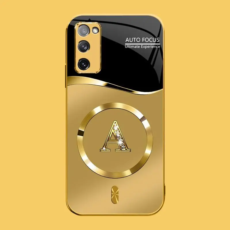 Suitable for [Galaxy S20 Fe] high-end MagSafe phone case，Choose from any of the 26 letters， The pattern features a printed effect and is not 3D-dimensional YM99