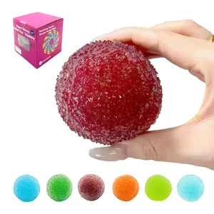 Handmade Crystal TPR Stress Relief Toy, Soft Glutinous Ball Sensory Grip Set for Relaxation & Gifting with Free Gift Included