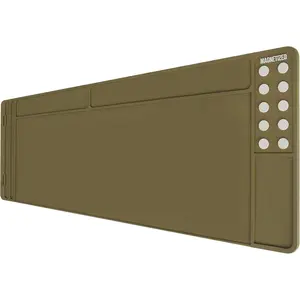 Rifle Gun Cleaning Mat, Anti-Slip Rubber Tactical Magnetic Mat, Gun Maintenance Mat,Gun Maintenance Mat for Gun Cleaning Kits 36" x 12"