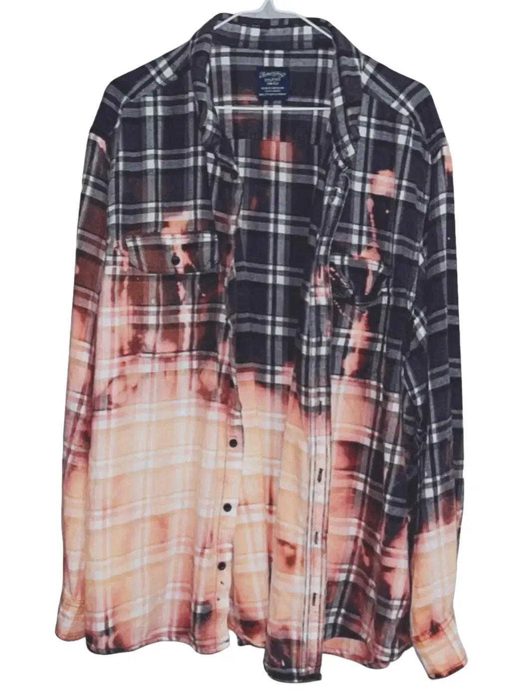 Gray/Peach Vintage Bleached Flannel (2XL) Gray/Peach Vintage Bleached Flannel (2XL)