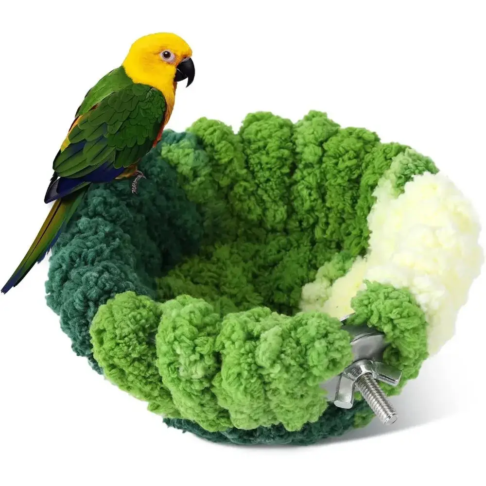 Plush Hanging Bird Nest – Cozy Cage Bed for Parakeets, Cockatiels, Lovebirds & Small Pets