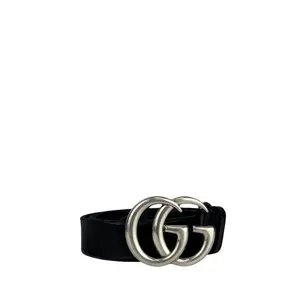 Pre-owned Gucci 1" Silver Marmont Belt Size 70