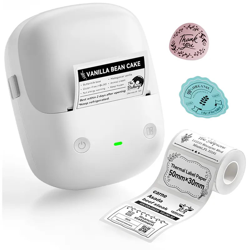 NIIMBOT B2 Label Maker Machine with Tape, Portable Bluetooth 2Inch Label Printer with Multiple Templates, Thermal Labeler for Home Kitchen Office Coffee Shop Bakery Organization