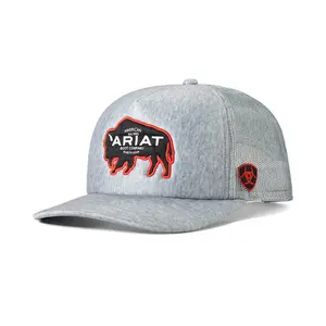 Buffalo Patch Grey Trucker Snapback Hat