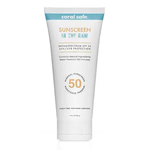 Reef Safe Sunscreen Travel Lotion SPF 50 - Mexico & Hawaii 104 Reef Act Compliant, Biodegradable, Zinc, Vitamin E, Oxybenzone & Octinoxate Free, Water Resistant, Natural Ingredients, by Coral Safe