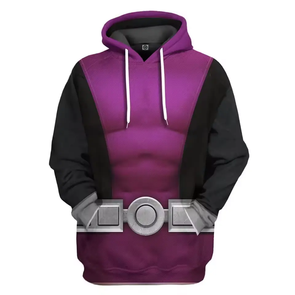 3D Teen Titan Beast Boy Cosplay Custom Hoodie Apparel Polyester Shirt Menswear Top