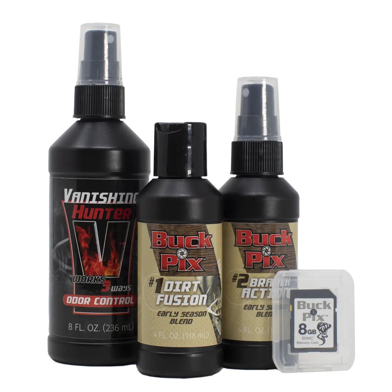 Buck Fever Pure Chemistry Synthetic Scent Spray Pack - 4-Piece Chemical Mix Combo with Early Blend Bottle, Attracts Bucks, Attract Bucks