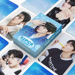 Cha Eun Woo Collectible Sticker Box with Postcard Sticker, 92 Sheets, 32 Stickers and 60 Double-Sided Photo Cards, Perfect for Decoration and Gifts