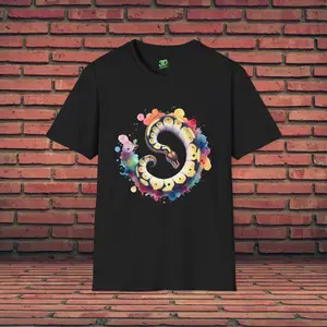 Ball Python Snake Shirt | Colorful Watercolor Snake Art | Graphic Tee | Reptile T-Shirt | Handmade Gift For Snake Lover