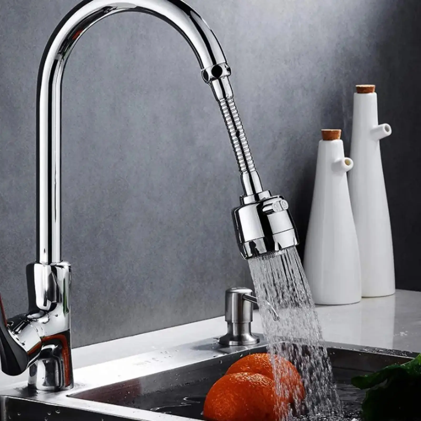 【JULIANG】Faucet Sprayer, 1 Count 360° Rotating Water Saving Faucet Tap, Kitchen Faucet Tap