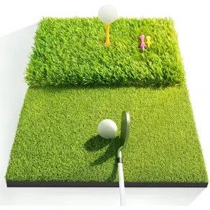 Golf Hitting Mat - Portable Golf Pratice Mat with  Swing Path Trajectory, 3-in-1 Includes Fairway, Rough & Putting Pad  Mats  No-Slip Rubber Base,Simulator  Haves,  for Golfers