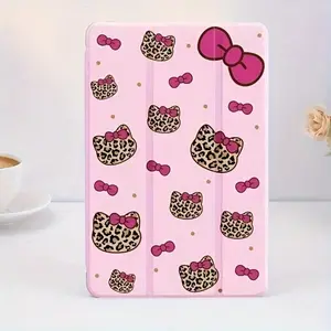 Leopard Print Bow Pattern iPad & Samsung Tablet Case, Built-in Pencil Slot Auto Sleep/Wake, Anti-Slip Shockproof Durable Flip Stand, Multi-Option, Compatible with iPad 10th/11th Gen/A16/10.2"/Pro 11" 2021/2020/Air 11" & Galaxy Tab S9 FE+ 12.4", Unisex New