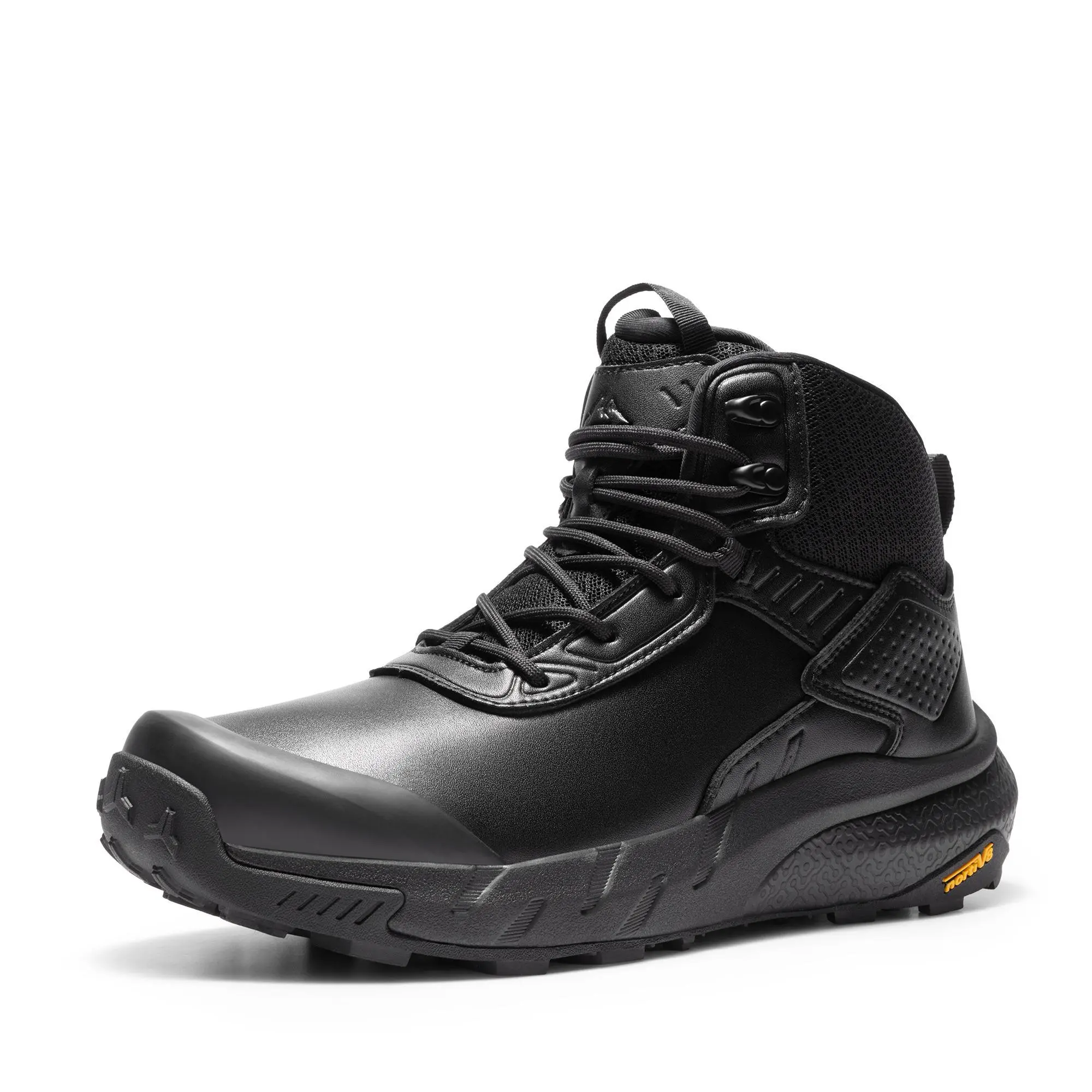 NORTIV 8 VaporGuard Men's Waterproof Military Tactical Leather Work Boots - Closed Ankle-High, Hook-Loop Strap Closure, Breathable, Durable Footwear for Walking,father'sdaygifts