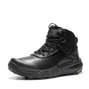 NORTIV 8 VaporGuard Men's Waterproof Military Tactical Boots Black Closed Ankle-high Design YKK Zipper Hook-Loop Strap Closure Breathable Durable
