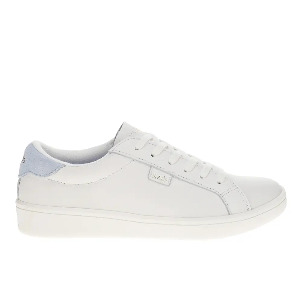 Keds Womens Ace Ii Leather Lace Up Sneakers Shoes Casual - White