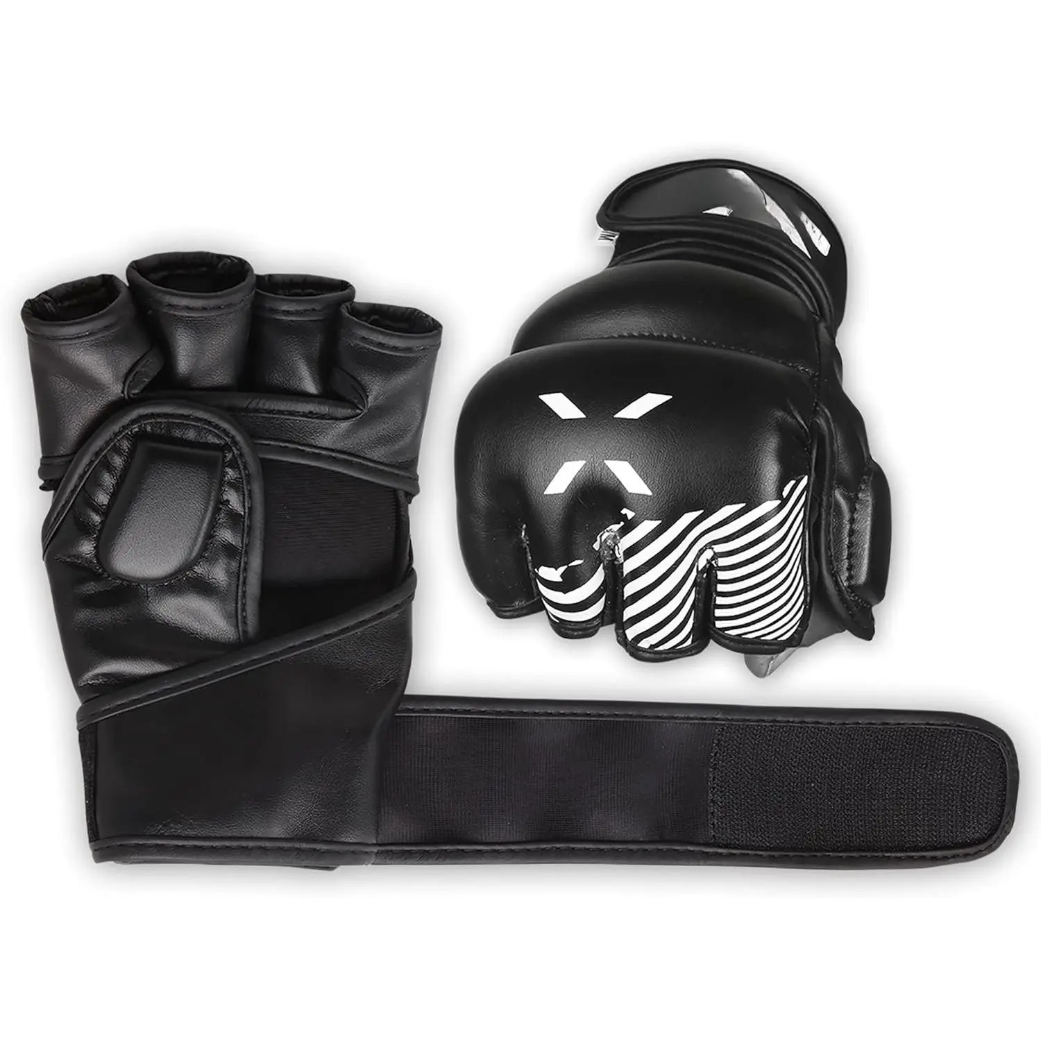 MMA Gloves - Men & Women  Wristwrap Gloves for Boxing, Fighting, Kickboxing, Taekwondo, Karate Sparring
