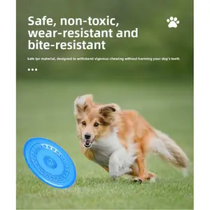 Large Dog Golden Retriever Pet Frisbee Toy TPR Soft Durable Easy to Throw Dog Flying Disc Outdoor Training Dog Supplies aspen  collar pet  braces hamster  glass  bridge Medium Wooden Cat Enclosure with Wheels Tree Litter Box bird  chest dog  winter  gear