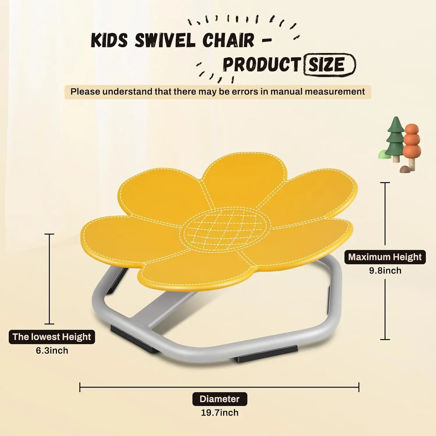 Petal Swivel Chair/Yellow