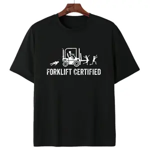 Forklift Operator Funny Certified T-Shirt – Distinctive Graphic Workwear Tee