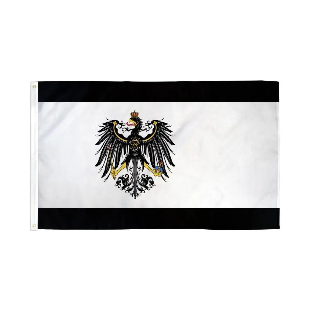 Hanging 3x5ft Dye Sublimation Polyester Prussia Flag Banner with Bold Print, Home Supplies, Festive & Party Decoration, Photo Backdrops, Bold Colors